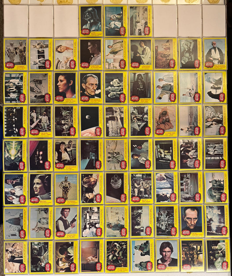 1977 Star Wars Series 3 Yellow Vintage Card Set Cards #133-#198 Topps - TvMovieCards.com