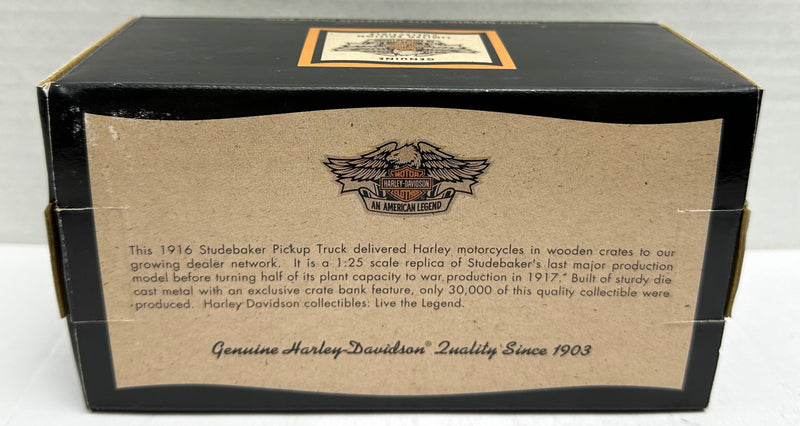 Harley Davidson 1916 Studebaker Pickup Truck Bank 1:25 Scale Diecast   - TvMovieCards.com