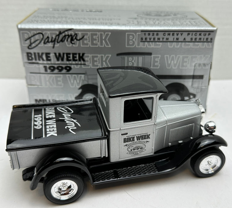 1999 Daytona Bike Week 1928 Chevy Pickup Truck Bank 1:25 Scale Diecast   - TvMovieCards.com