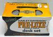 Harley Davidson Pre-Luxe Deluxe 6 Pack Oil Can Desk Set Color Pencils Pen   - TvMovieCards.com