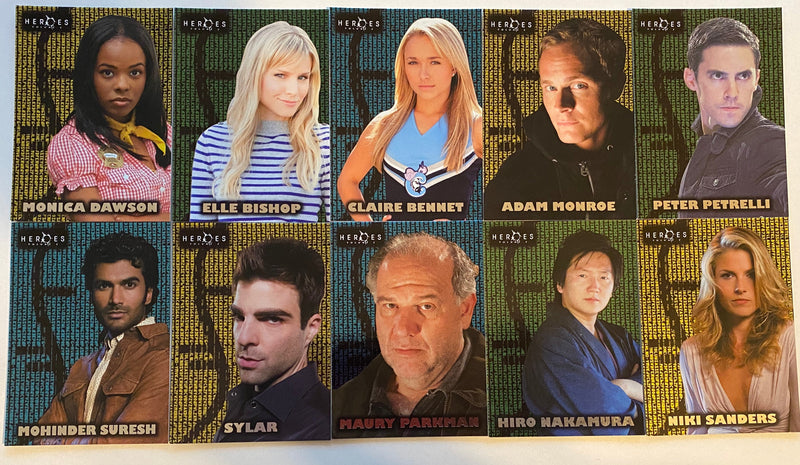 Heroes Volume 2 Character Foil Chase Card Set 10 Cards Topps 2008   - TvMovieCards.com