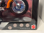 1999 Mattel Barbie #29207 & Harley Davidson Fat Boy Motorcycle Flames 29016 NIB - TvMovieCards.com