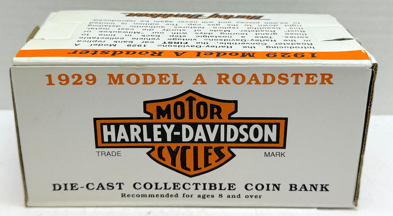 Harley Davidson 1929 Ford Model A Roadster Coin Bank 1:25 Scale Diecast   - TvMovieCards.com