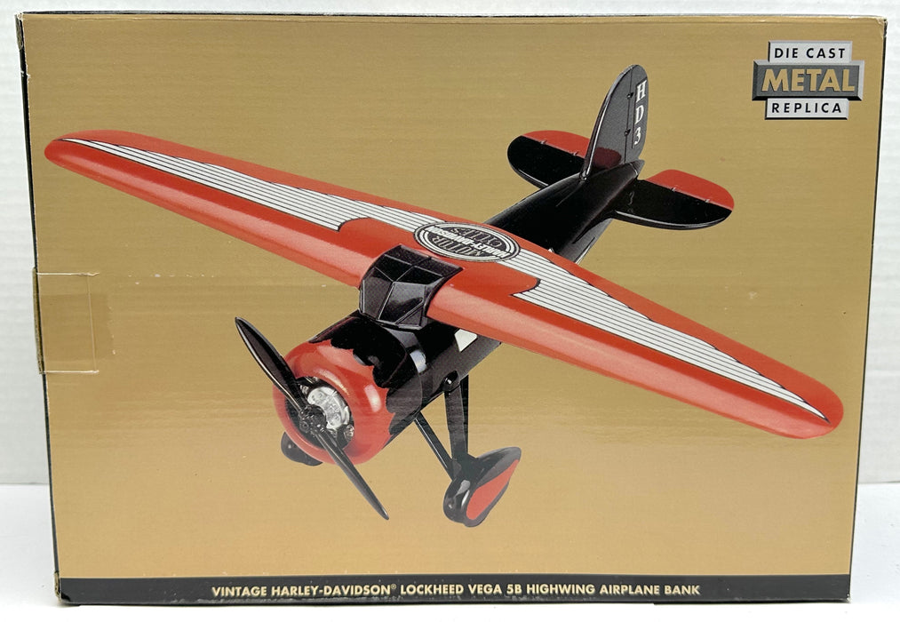 Harley Davidson Lockheed Vega 5B Highwing Airplane Bank Diecast 99203-94v   - TvMovieCards.com