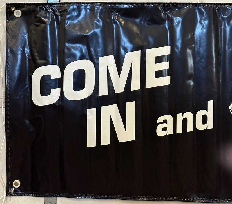 Harley Davidson Dealer Showroom Banner "Hang Some Heavy Metal" 36" x 95   - TvMovieCards.com