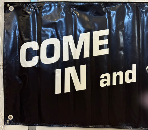 Harley Davidson Dealer Showroom Banner "Hang Some Heavy Metal" 36" x 95   - TvMovieCards.com