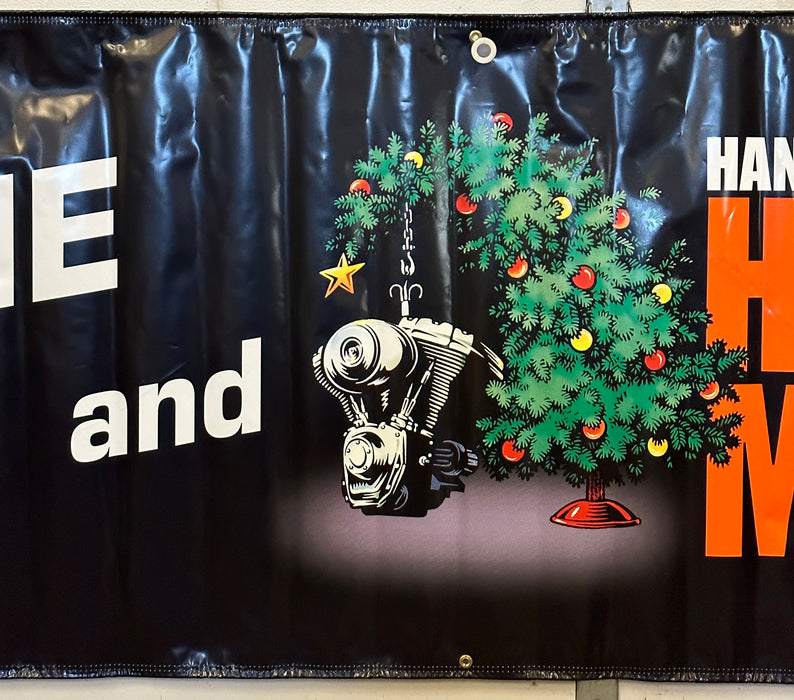 Harley Davidson Dealer Showroom Banner "Hang Some Heavy Metal" 36" x 95   - TvMovieCards.com