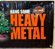 Harley Davidson Dealer Showroom Banner "Hang Some Heavy Metal" 36" x 95   - TvMovieCards.com