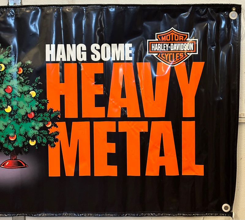Harley Davidson Dealer Showroom Banner "Hang Some Heavy Metal" 36" x 95   - TvMovieCards.com