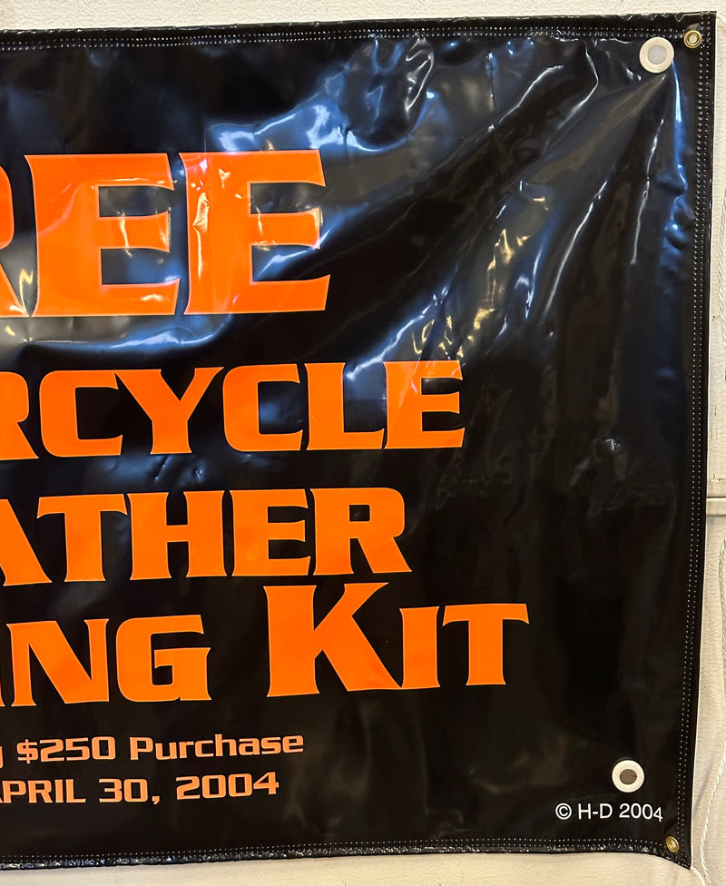 Harley Davidson Dealer Showroom Banner "Ride & Shine Free Cleaning Kit" 36" x 94   - TvMovieCards.com