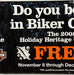 Harley Davidson Dealer Showroom Banner "Do You Believe in Biker Clause?" 36"x 94   - TvMovieCards.com