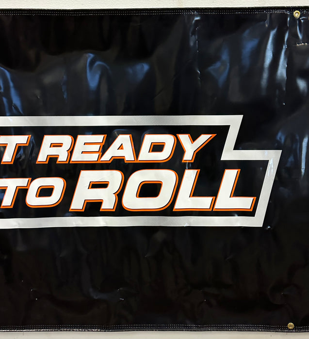 2003 Harley Davidson Dealer Showroom Banner 100th "Get Ready To Roll" 36" x 94   - TvMovieCards.com