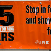 Harley Davidson Dealer Showroom Banner "Demo Days for MDA - 25 Years" 36" x 94   - TvMovieCards.com