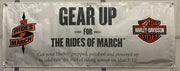 Harley Davidson Dealer Showroom Banner "Gear Up for the Rides Of March" 36" x 94   - TvMovieCards.com