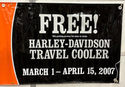 Harley Davidson Dealer Showroom Banner "Fill, Chill & Roll With It" 36" x 94   - TvMovieCards.com