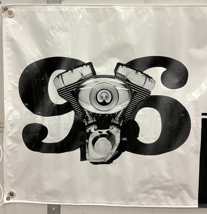2007 Harley Davidson Dealer Showroom Banner "Twin Cam 96 Engine" 36" x 96"   - TvMovieCards.com