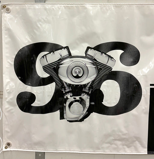 2007 Harley Davidson Dealer Showroom Banner "Twin Cam 96 Engine" 36" x 96"   - TvMovieCards.com