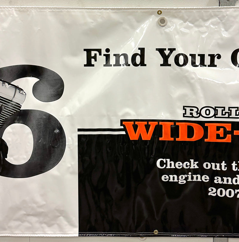 2007 Harley Davidson Dealer Showroom Banner "Twin Cam 96 Engine" 36" x 96"   - TvMovieCards.com
