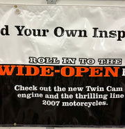 2007 Harley Davidson Dealer Showroom Banner "Twin Cam 96 Engine" 36" x 96"   - TvMovieCards.com