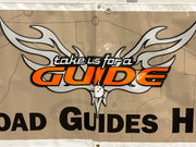 Harley Davidson Dealer Showroom Banner "Take Us For A Guide" 36" x 94   - TvMovieCards.com