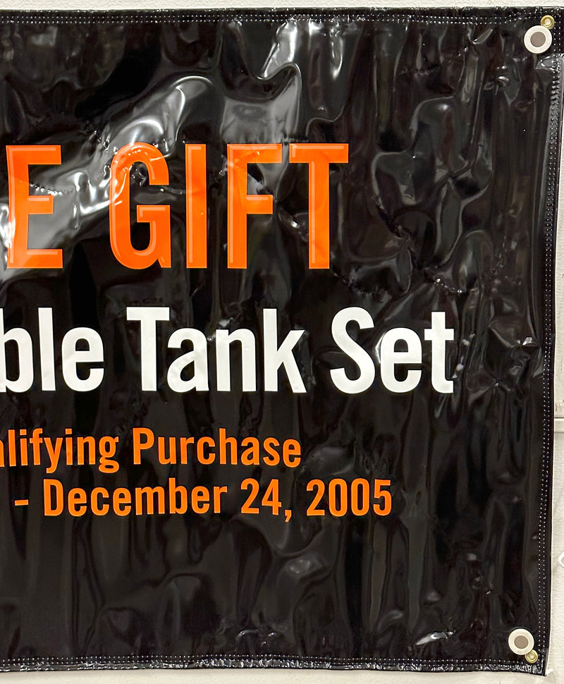 Harley Davidson Dealer Showroom Banner Tis the Season To Give Tanks II 36 x 94   - TvMovieCards.com