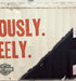 Harley Davidson Dealer Showroom Banner "Give Generously" Holiday 36" x 94   - TvMovieCards.com
