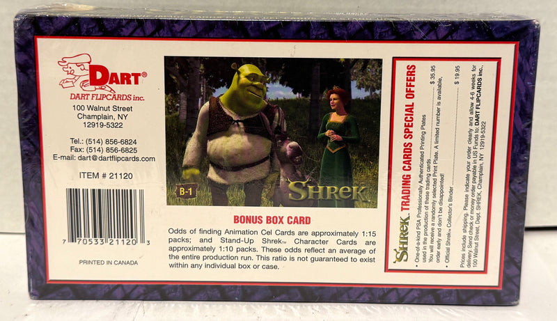 Shrek Movie Series 1 One Trading Card Box 30 Packs Dart 2001 - TvMovieCards.com