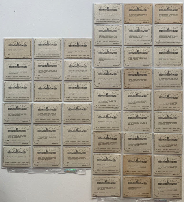 President John F. Kennedy JFK Complete Vintage Card Set 77 Cards Topps 1964 - TvMovieCards.com