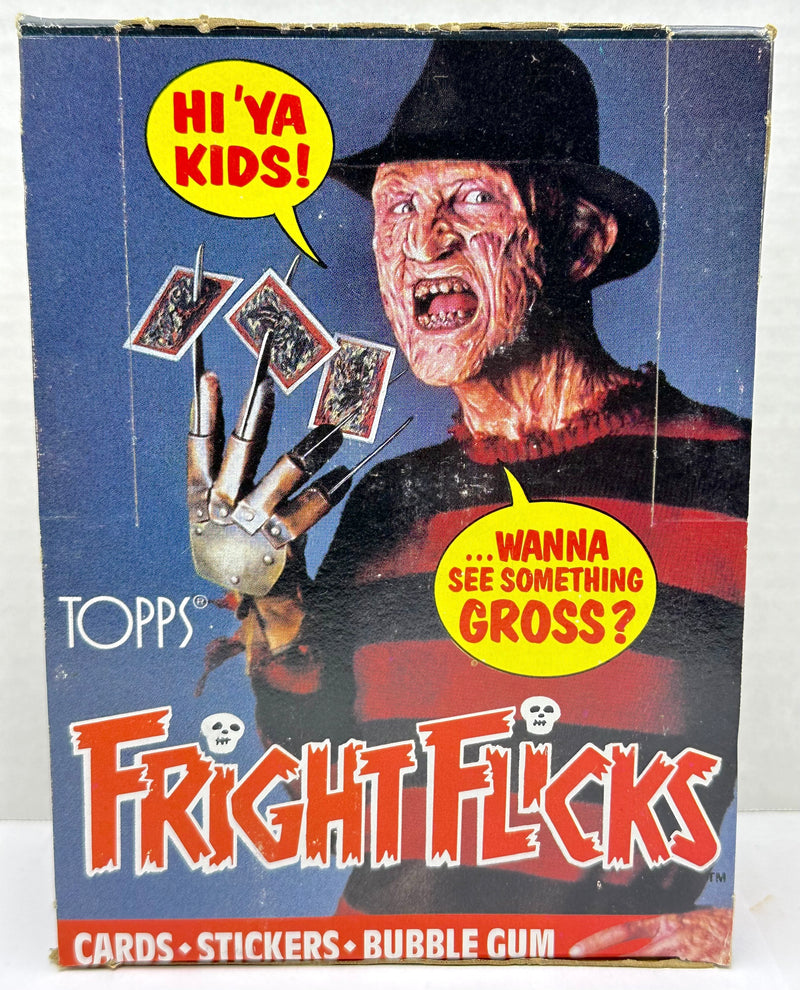 1988 Fright Flicks Vintage FULL 36 Pack Trading Card Wax Box Topps   - TvMovieCards.com