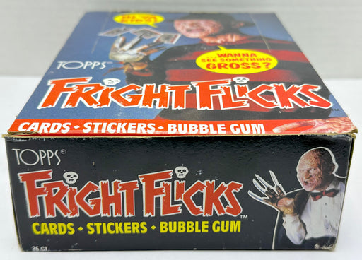 1988 Fright Flicks Vintage FULL 36 Pack Trading Card Wax Box Topps   - TvMovieCards.com