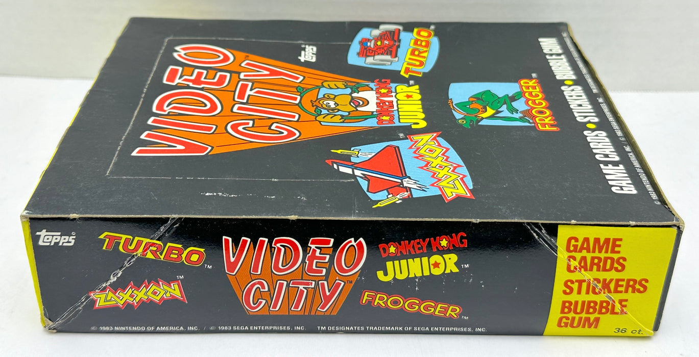 1983 Video City Game Vintage FULL 36 Pack Trading Card Wax Box Topps Frogger   - TvMovieCards.com