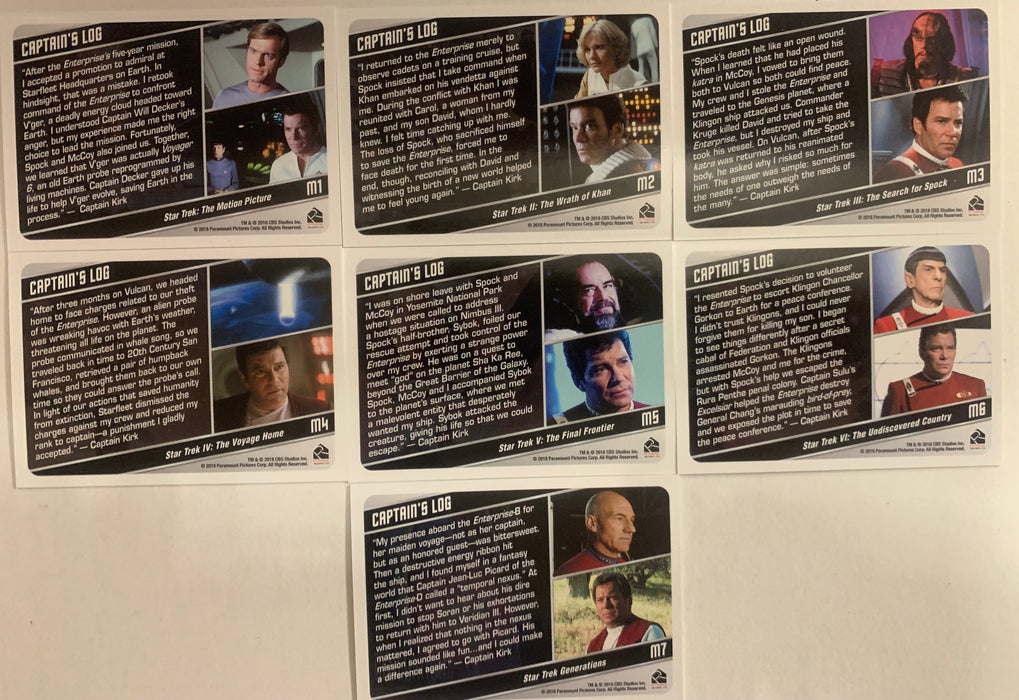 Star Trek TOS The Original Series Captain's Collection Movies Chase Card Set M1 - TvMovieCards.com