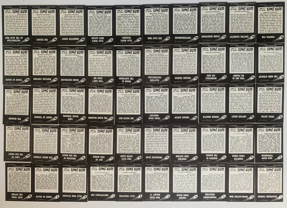 Outer Limits Reprint Trading Card Set 50 Cards Plus Header Card Limited Edition - TvMovieCards.com