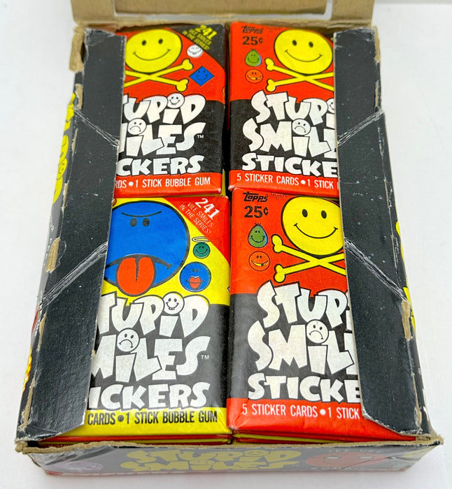 1989 Topps Stupid Smiles Stickers Full Sticker Card Box 48 Sealed Packs   - TvMovieCards.com