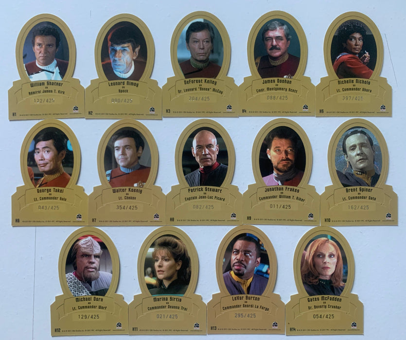 Star Trek Classic Movies Heroes Die-cut Gold Plaque Chase Card Set 14 cards H1 - - TvMovieCards.com