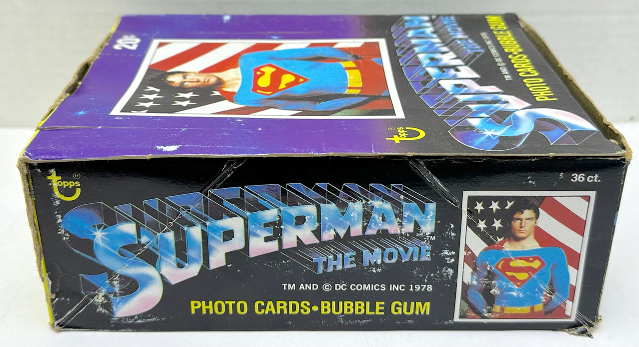 1978 Superman The Movie Vintage FULL 36 Pack Trading Card Box Topps   - TvMovieCards.com