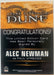 Dune Miniseries Commemorative Alec Newman as Paul Atreides Autograph Card - TvMovieCards.com