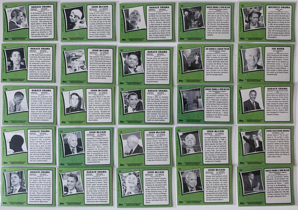 American Heritage 2008 Election Collection 25 Chase card Set Cards 126–150 2009 - TvMovieCards.com