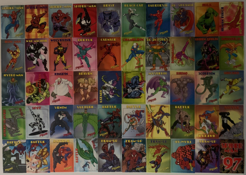Fleer Spider-Man Retail Base Card Set 50 Cards 1997 Fleer / Skybox - TvMovieCards.com