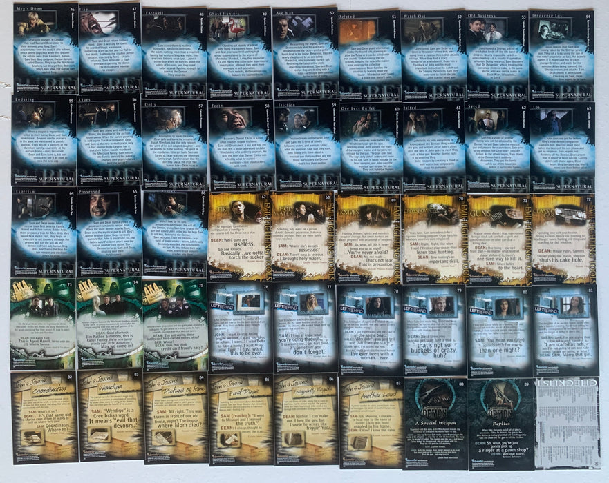 Supernatural Premiere Season 1 Base Card Set 90 cards Inkworks 2006 - TvMovieCards.com