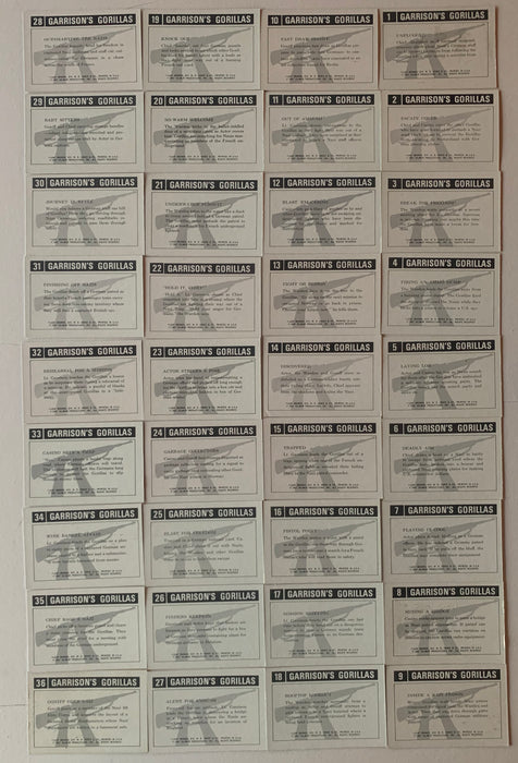 1967 Garrison's Gorillas Complete Vintage Trading Card Set #1-72 Leaf NM/EX - TvMovieCards.com