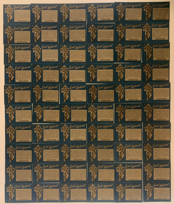 1974 Topps Evel Knievel 60 Card Trading Card Set Motorcycle Daredevil Cards - TvMovieCards.com