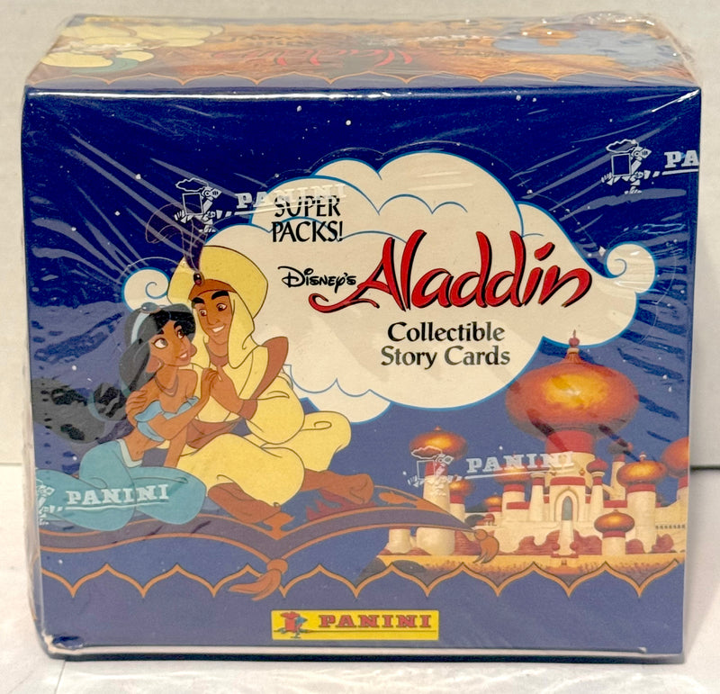 Aladdin Disney Movie Sealed Trading Card Box 24 Super Packs Panini 1993 - TvMovieCards.com