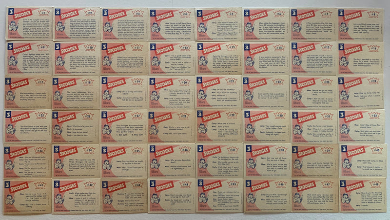 The Three Stooges White Back Vintage Card Set 96 cards 1959 Fleer - TvMovieCards.com