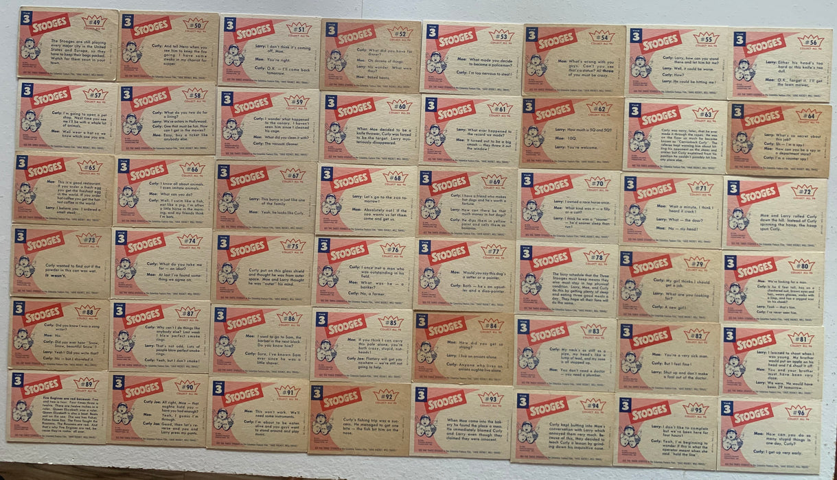 The Three Stooges White Back Vintage Card Set 96 cards 1959 Fleer - TvMovieCards.com