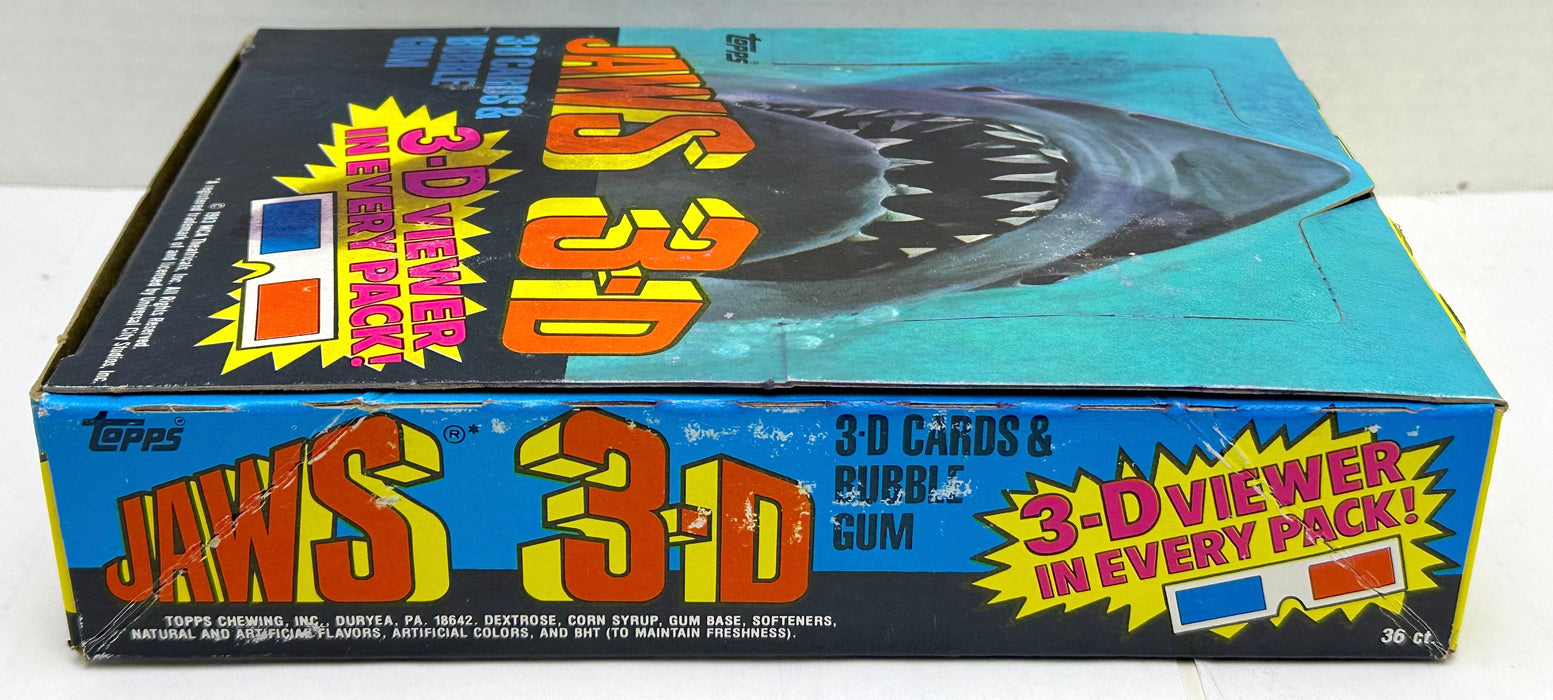 1983 Topps Jaws 3-D The Movie Vintage FULL 36 CT Pack Trading Card Box —