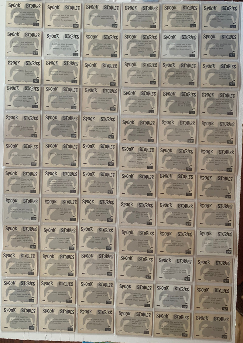 Spook Stories Vintage Card Set 144 Cards Series 1 and 2 Complete Leaf 1963 - TvMovieCards.com