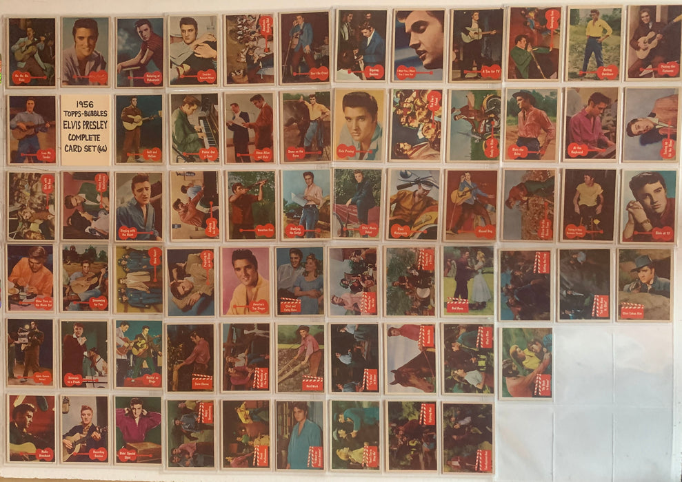 Vintage Elvis Presley Trading Card Set: 1956 Topps Bubbles Inc. (66 Cards)