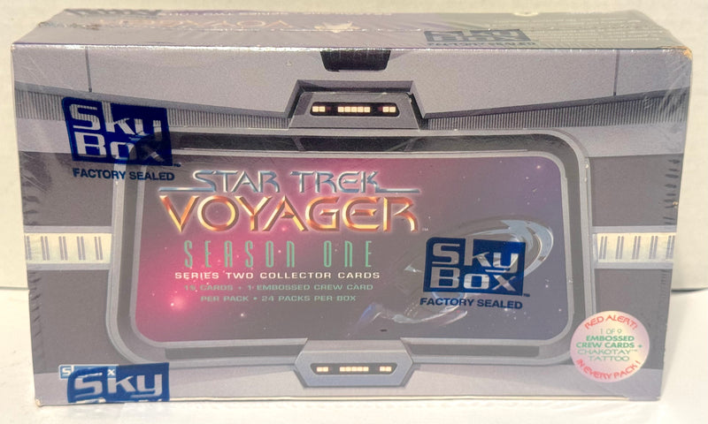 1995 Star Trek Voyager Season One Series Two Jumbo Trading Card Box 24 Packs - TvMovieCards.com