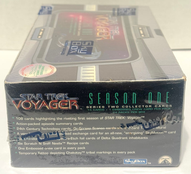 1995 Star Trek Voyager Season One Series Two Jumbo Trading Card Box 24 Packs - TvMovieCards.com